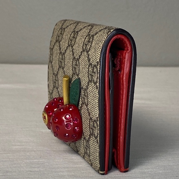 Gucci Cherry GG Supreme PVC Wallet - Picture 3 of 12